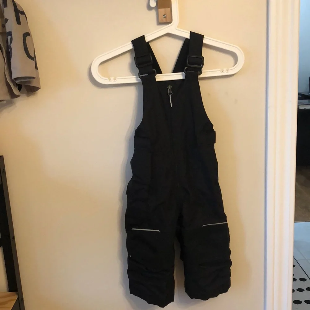 Columbia Omni Tech Snow Bib Pants Black Size 2T Adjustable Winter Ski Snow Pants